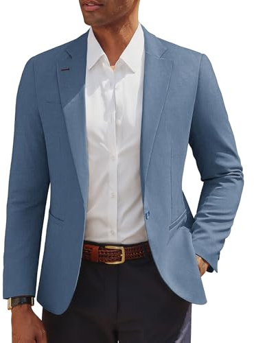 PJ PAUL JONES Men's Blazers Bsusinnes Casual Sports Coats 1 Button