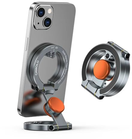 Magnetisk mobiltelefonhållare, dubbelsidig ringhållare, fäster på alla järnhaltiga ytor, kompatibel med iPhone 17/16/15/14/13/12 Pro Max-serien och MagSafe