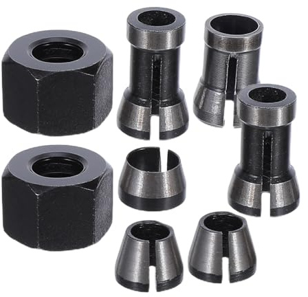 HAMPPLIES 8 Pezzi Mandrino Per Macchina Di Rifinitura Punta Per Fresatrice Pinza Per Fresatrice Utensile Per Lavorazione Del Legno Pinza Per Mandrino Adattatore Per Macchina Per Incisione