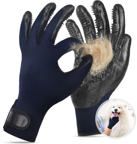 AYESY Gants de Toilettage pour Animaux, Gant Brosse de Massage Chien Chat