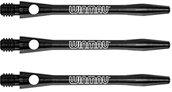 WINMAU Lasergravierte Aluminium-Dart-Schäfte, erhältlich in Schwarz, Rot und Blau, 1 Set pro Packung (insgesamt 3 Schäfte)