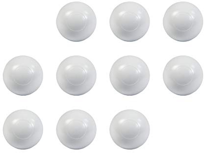 Gedotec Schutz-Kappen Wand-Türpuffer selbstklebend - HS10003 | Türstopper Ø 30 mm | Kunststoff weiß | Türdämpfer zum Schutz für die Wand - Möbel - Türgriffen & Türen | 10 Stück - Wandpuffer rund