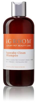 iGroom Squeaky Clean Dog Shampoo, Luxury Pet Beauty Care, Intense Cleaning Power, Chamomile Extracts Sooth Skin, Made in USA (16 OZ)