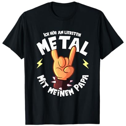 Ich hör am liebsten Metal mit meinem Papa I lustiges Kind T-Shirt