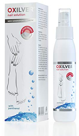 OXILVER® NAIL Soluzione per la cura e il trattamento di unghie fragili, incarnite e unghie e cuticole fungine, ossigeno attivo, argento ionizzato e pantenolo, 100 ml