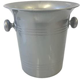 Chabrias Ltd Silver 3.5 Litre Wine Bucket Champagne, Beer, Wine Cooler, Bar Accessories, Ice Buckets For Parties, Party, Home Bar Accessories, Bottle Cooler Chiller UK Made