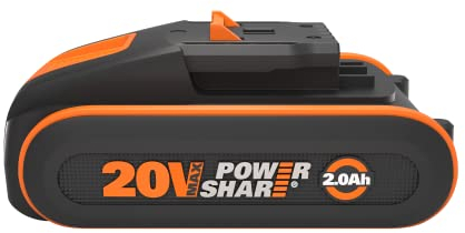 WORX Batterie Powershare Pro au Lithium-ION 20V 2Ah WA3639, Batterie Haute Performance et Longue durée Compatible avec Tous Les Outils Worx PowerShare