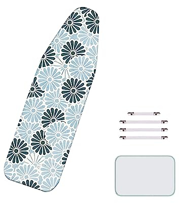 BLEDD Copriasse da stiro extra large per assi da stiro ricondizionati, con cuscinetti anti-bruciature per una facile stiratura, dimensioni della copertura dell'asse da stiro (160 x 60 cm)