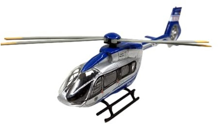 perfk 1:87 1/87 Airbus H145 Hubschrauber-Druckguss-Metallhubschrauber-Modell, Heimregal, Miniaturflugzeug für Jungen, Erwachsene, Teenager, Souvenir