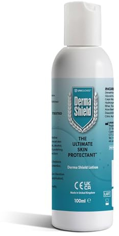 Derma Shield Barrier Cream 100 ml Lozione, Protezione per mani, corpo e viso, Protezione e sollievo per dermatiti da contatto e pelle secca