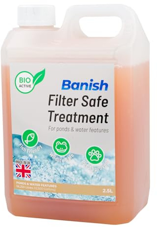 Pisces Banish BioActive 2500ml Filter Safe Pond Water Treatment Natural Bacteria Aid