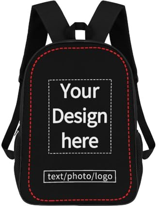 RoPox Personalisierter Foto-Rucksack, Personalisierbar mit Ihrem Eigenen Rucksack, Fügen Bild,Logo oder Text hinzu, Freizeitrucksack Wanderrucksack, Junior Active,Rucksack für Damen, Herren, Kinder