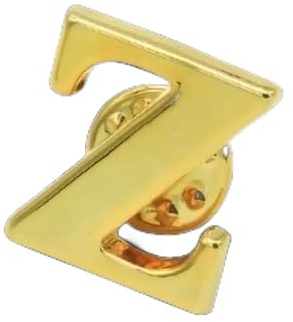 Klassischer Stil, goldener Buchstabe AZ, goldene Brosche, Anstecknadel für Herren, Damen, Mütze, Schal, Rucksack, Abzeichen, Schmuck