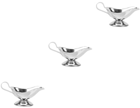 Alipis 3pcs Stainless Steel Sauce Cup for Steak Condiment Dish for Restaurant and Home Use Kitchen Supply Capacity Easy to Clean and Store
