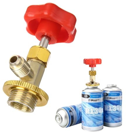 R-134A - Llave dispensadora R134A, abrebotellas de refrigerante de CA, válvula dispensadora, abridor de botellas de aire acondicionado automático