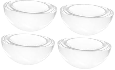 Lurrose 4pcs Glass Hemisphere Paperweight Heavy Crystal Pattern Making Weight for Sewing Quilting and Calligraphy Fabric Cutting