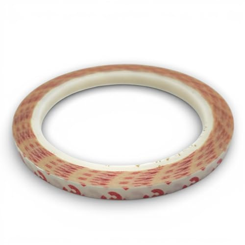 3M 6mm x 10m GPT-020F Klebeband – Transparent – 0,2mm Dick – Dünnes & Hitzebeständiges doppelseitiges Montageband – Extra Stark
