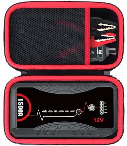 Lebakort Dur Étui Housse Cas pour NEXPOW Q10S Booster Batterie Voiture 1500A Portable Jump Starter/NEXPOW T11F Booster Batterie Voiture 1000A Portable Jump Starter