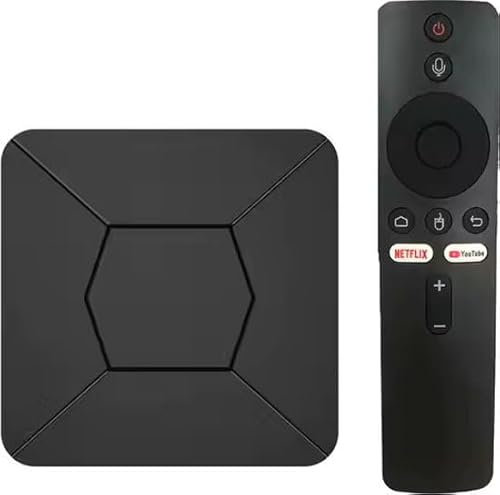 Android TV Box 4K Chromecast Streaming Box avec WiFi Bluetooth Inclus Google Assistant & Netflix