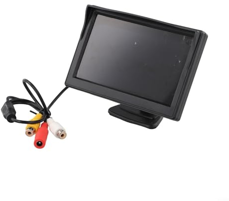 Zilimontt Sistema de monitor de marcha atrás para vehículo de 5 pulgadas, pantalla AHD 1080P, con cámara trasera de visión, kit de asistente de estacionamiento con clasificación IP68, sistema de