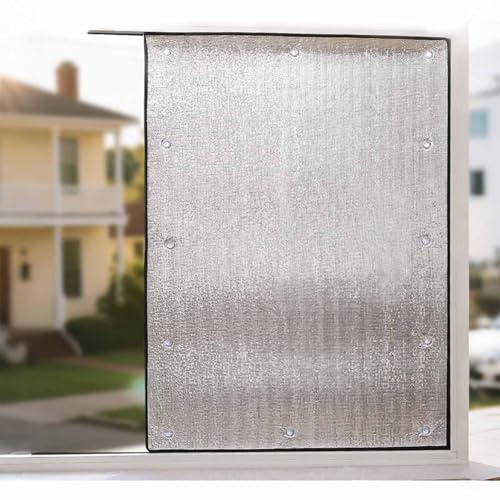 Pelicula Aislante Termico Ventanas Película Protección Solar Opaca Película Reflectante Lámina De Aluminio，Anti UV Protege Del Frio Y Calor(Negro,30x40cm)