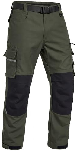 Elainone Arbeitshosen Männer Robuste Arbeitshosen-Herren mit Kniepolster-Taschen für Handwerk, Produktion und Baugewerbe ArmyGreen 54