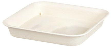 Angoily Lot de 2 Soucoupes Carrées en Plastique Beige Plateau Épais Étanche 255 X 35 CM Support Pot en Pot pour Jardin Intérieur et Balcon