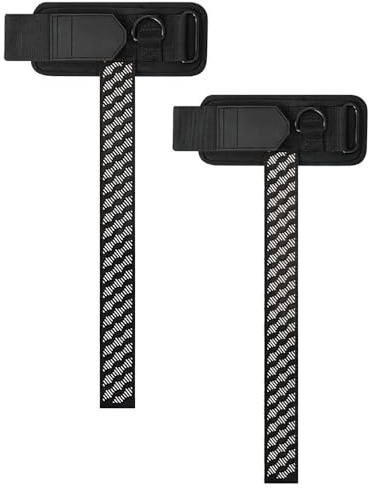Lot de 2 Sangles d'haltérophilie, Sangle de Tirage Musculation, Bandes de Poignet Réglables et Antidérapantes avec Rembourrage en Mousse Épaisse pour l'haltérophilie et la Musculation