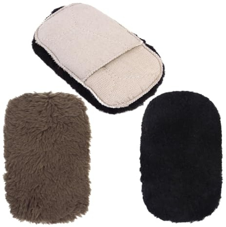 SAFIGLE 3 Piezas Guantes para Pulir Zapatos de Cuero Grandes y Gruesos para Limpieza y Cuidado de Calzado Chaquetas y Bolsos Aplicadores de Cera para Mantenimiento Color Aleatorio