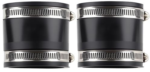 2 Pcs 2 Flexible Rubber Connector Coupling for Pipe Size 50-63mm