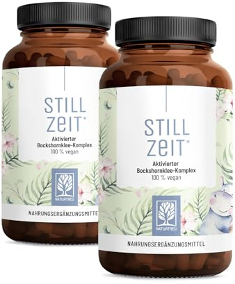 NATURTREU® Bockshornklee Kapseln aus 18.150mg Bockshornklee | vegan & aktiviert - Vorteilsbundle 2er Paket - Bockshornklee Komplex speziell für stillende Mütter
