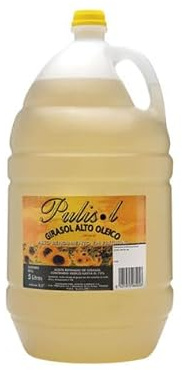 Olio di Girasole Alto Oleico, Alto Rendimento in Frittura, 3 bottiglia da 5 Litri