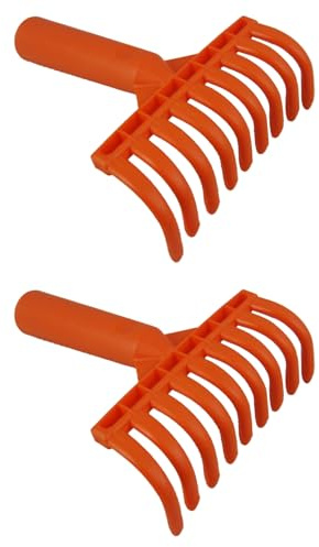 Qomcsrl 2X Teste per Rastrello per Olive Rastrello A 9 Denti Multiuso In Plastica Rastrello per La Raccolta Delle Olive Rastrello per Giardinaggio Diametro Interno 2,5 cm