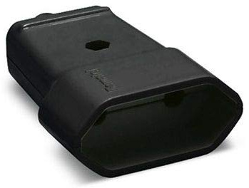 CABLEPELADO Spina Enchufe Bipolar | Spina Bipolare Dritta | Senza TT | Contatti Realizzati in ottone nichelato | 10A | 250V | IP20 | Femmina | Nero