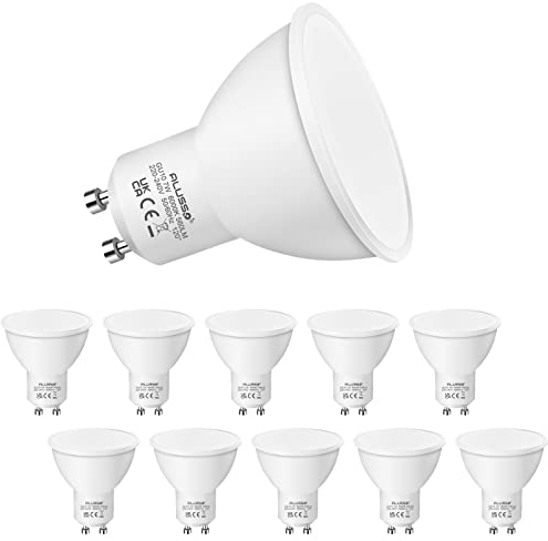 ALUSSO Lampadine LED GU10, 7Watt, 560 lumen, Luce Bianca Calda 3000K, Angolo del Fascio di 120 Gradi, Lampadine LED Non Dimmerabili, Confezione da 10