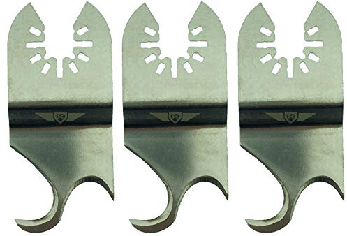TopsTools 3pcs FA35SCCA_3 Oscillating Multitool Blades | Compatible with DeWalt, Stanley, Black & Decker, Bosch, Fein (Non-StarLock), mixed blades cut wood, metal and plastic