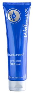 WELLMAXX hyaluron⁵ gentle clean Gesichtsreinigungscreme, 150 ml | mit Hyaluronsäure, sanfte porentiefe Reinigung, Feuchtigkeitspflege, seifenfreier Reinigungsschaum, alle Hauttypen