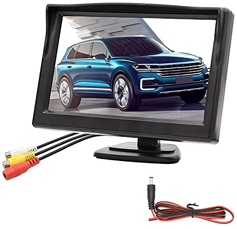 OBEST LCD-Displays für Rückfahrkamera, 5,0 Zoll (12,7 cm), zwei Modi, AV, Spiegelbildschirme, geeignet für Auto, LKW, Auto