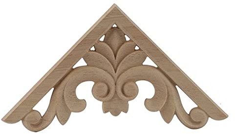 Spiegel Rahmen Antik Holz Schnitzerei Natur Floral Holz geschnitzt Holzfiguren Handwerk Applikationen Wand Tür Möbel Deko JH8-8