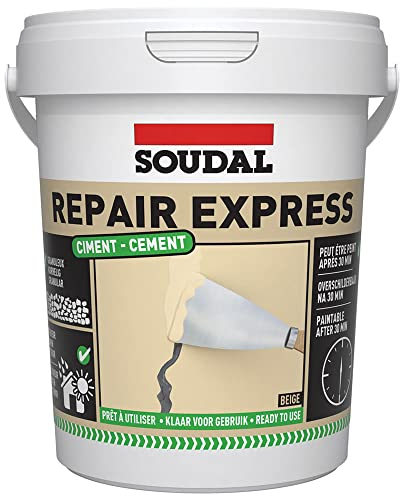 BC Profiles Soudal Repair Express Cement, Acrylic Polymer Based, Used for for external and internal applications, 900ml - Beige