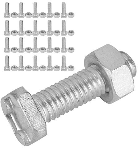 Nimomo 20 Set Hex Bolts and Nuts, Aluminium M6x22 Bolts Greenhouse Nuts Sturdy Nuts & Bolts Set Tool Accessory for Greenhouse 22mm M6x22 | Machine Screws Assorted Nuts and Bolts Set, Aluminium Greenhouse Nuts Sturdy & Tool Accessory for 22mm