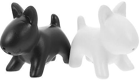 BESTonZON 2stücke Hund Form Gewürz Streuer Salz Pfeffer Gläser Leere Gewürzflaschen Küchen Gewürzbehälter Küchenmenage Salz Pfeffer Streuer