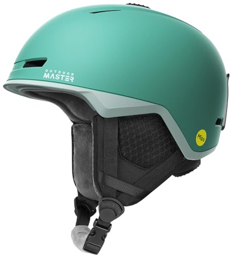 OutdoorMaster MIPS Snow Helmet - Men, Women & Youth, 8 Vents, PC Shell & EPS Foam, Ski & Snowboard Certified