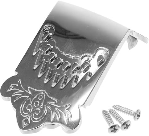SUPVOX 4sets Mandolin Tailpiece Metal Professional Replacement Parts for Traditional Mandolin String Accessory Use