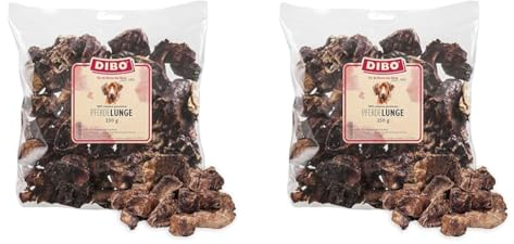 DIBO Pferde-Lunge, 250g-Beutel, der kleine Naturkau-Snack oder Leckerli für Zwischendurch, Hundefutter, Qualitätskauartikel ohne Chemie (Packung mit 2)