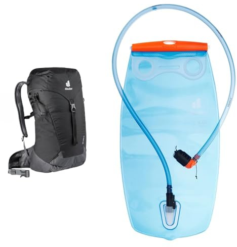 deuter AC Lite 30 Wanderrucksack, Black-graphite & Streamer 3.0 Trinksystem