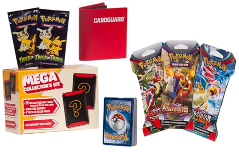 Pokémon Mega Collector's Kit:100 Total Pokémon Cards | 5 Packs + 50 Cards (Includes 1 Holo-Foil Card) + Mini-Binder