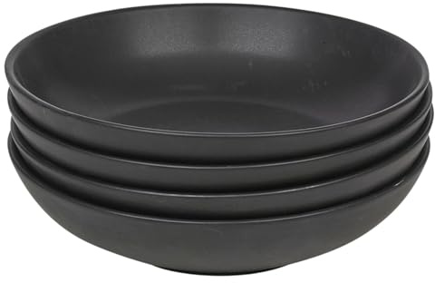 Queensway Home & Dining Stone Ceramic Dinnerware of 4/8/12 Pcs Crockery Bowls for Dining Set - Dishwasher Safe, Dessert, Pasta Bowls - 4 Solid Colour Elegant Tableware Set