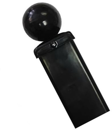 Metal Post 50mm Sq Bolt-Down Style Suitable for Fence, Railings and Gates (960mm Tall Ball Top BP50X960BZP)