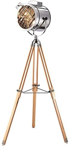 Floor Lamps Lámpara de pie de Cobre, lámpara de pie portátil con trípode de Madera Creativa, decoración de iluminación con Reflector para Sala de Estar y Dormitorio Standing Lamp